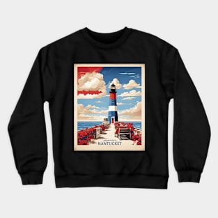 Nantucket United States of America Tourism Vintage Poster Crewneck Sweatshirt